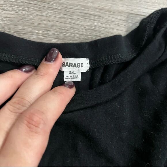 3/25 Garage Cherie Baby Tee Ruffles Cursive Red Large - Picture 4 of 4